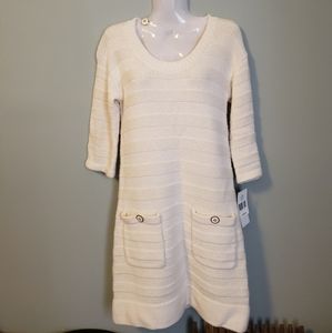 French Connection Cream Sweater Dress
